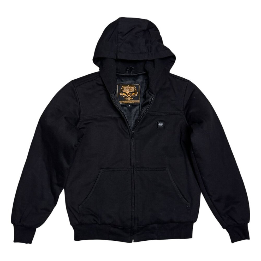 MILWAUKEE LEATHER Motorcycle Heavyweight Hoodie Sweater Jacket Womens Medium